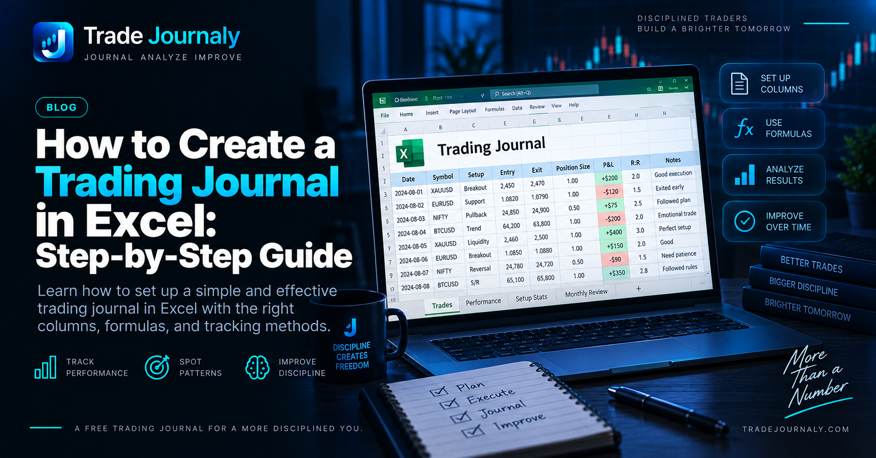 How to Create a Trading Journal in Excel: Step-by-Step Guide